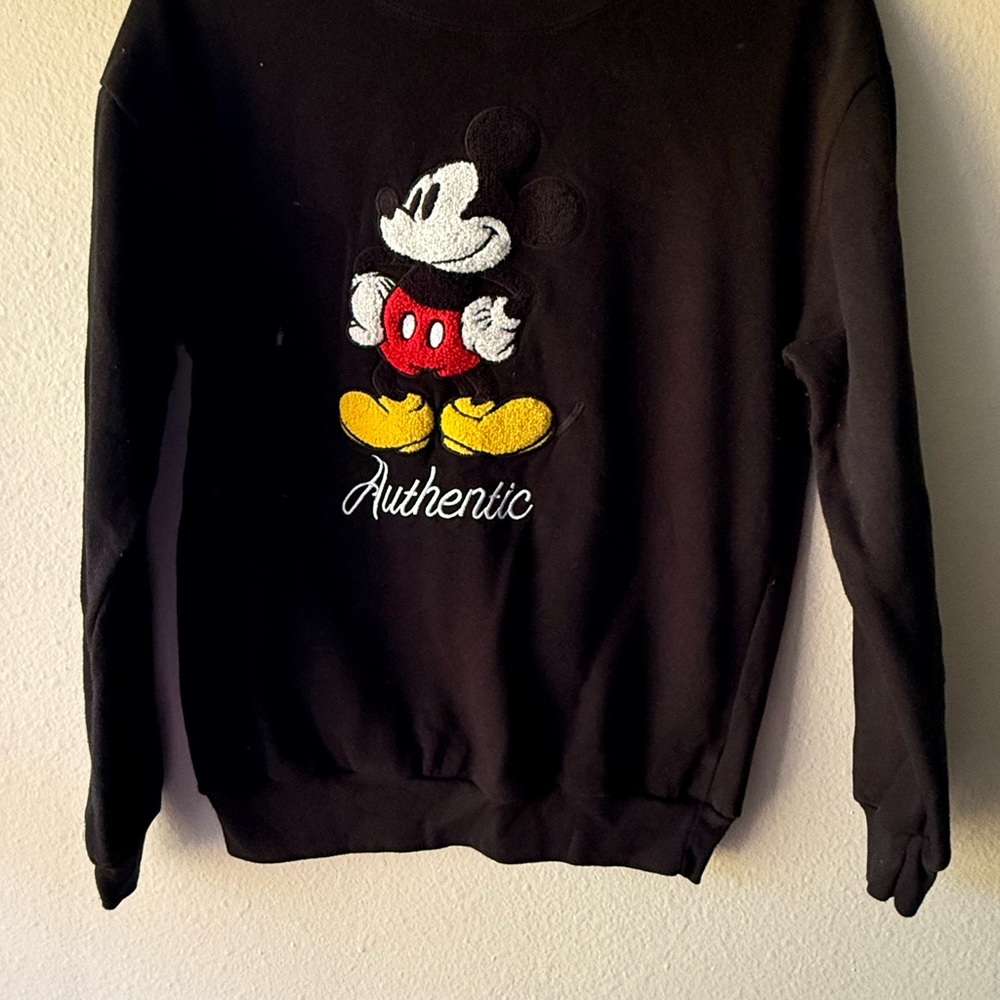 Disney Black Sweater with Mickey Mouse Design